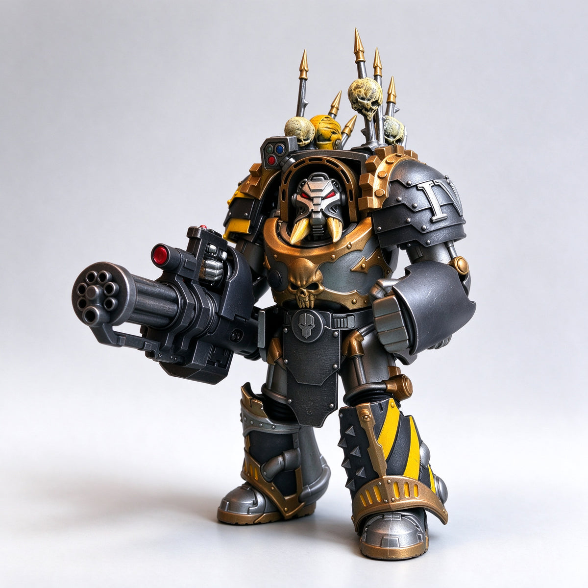Custom 1/18 Iron Warriors Terminator Heavy Fire Support (Reaper Autocannon Edition)