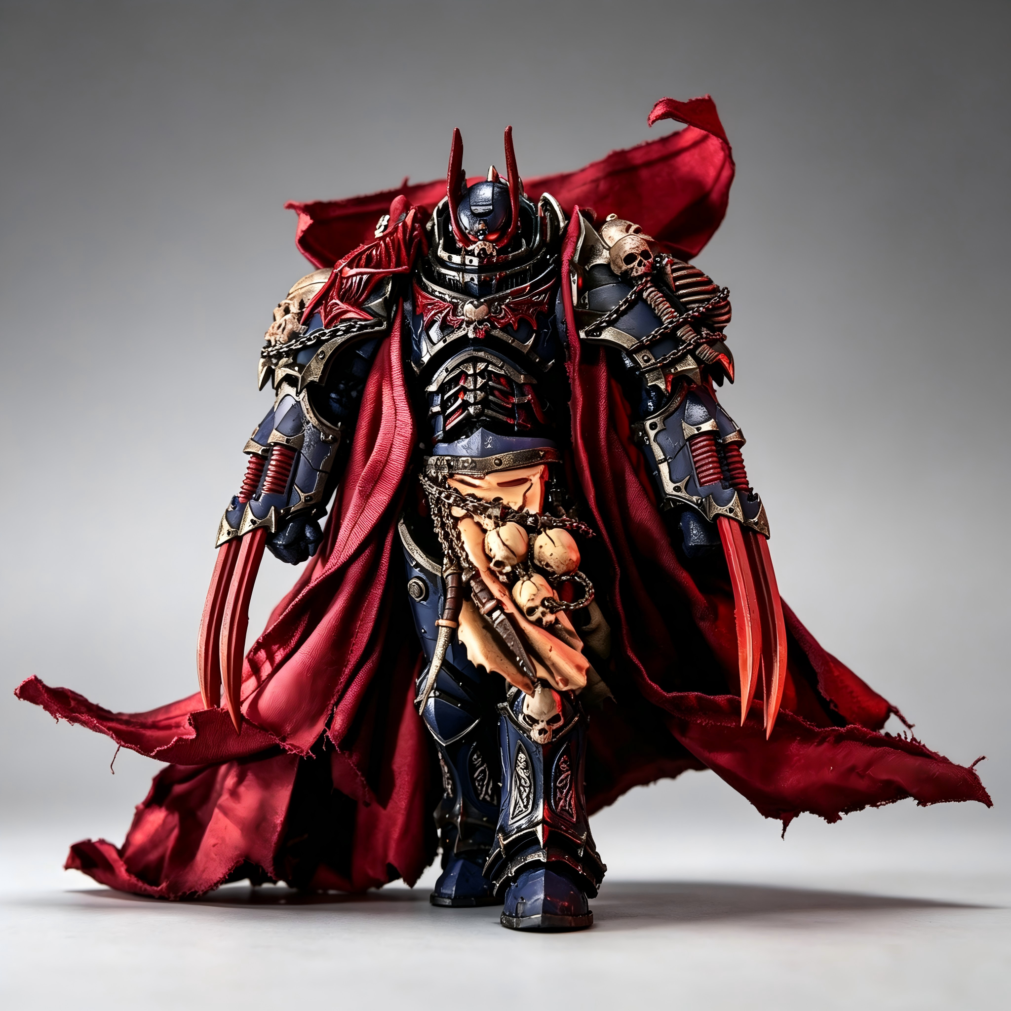 1/18 Custom Repaint Konrad Curze - Night Haunter Primarch Action Figure (Masterpiece Edition)