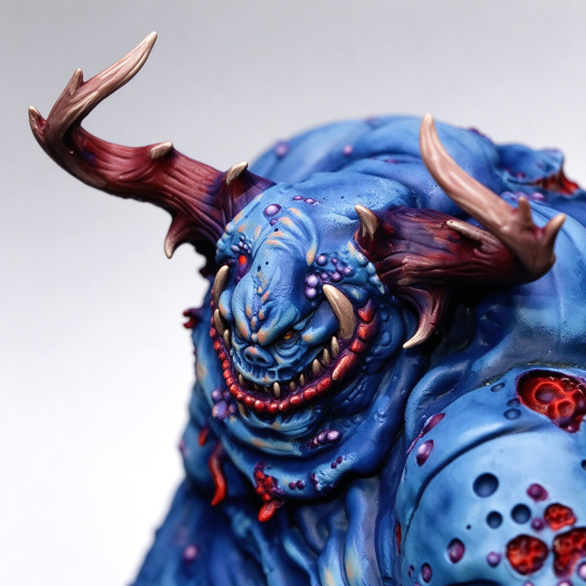 Great Unclean One – Custom Blue Repaint Nurgle Daemon Collectible（≈Height: 4.33 in (11 cm)）