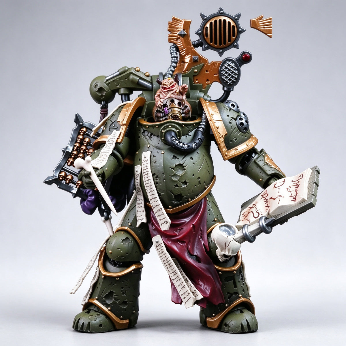 Custom 1/18 Death Guard Tallyman & Nurgling Helm Upgrade Part