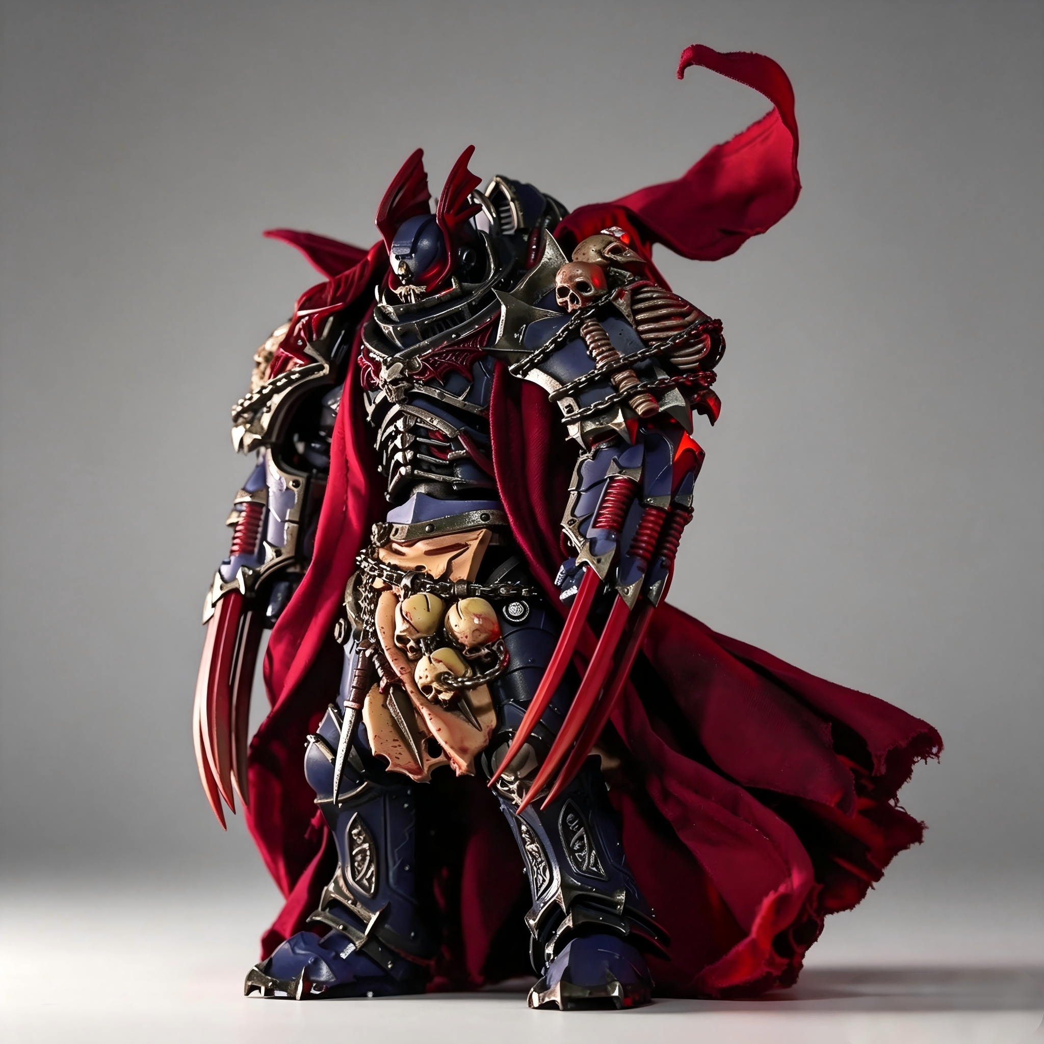 1/18 Custom Repaint Konrad Curze - Night Haunter Primarch Action Figure (Masterpiece Edition)