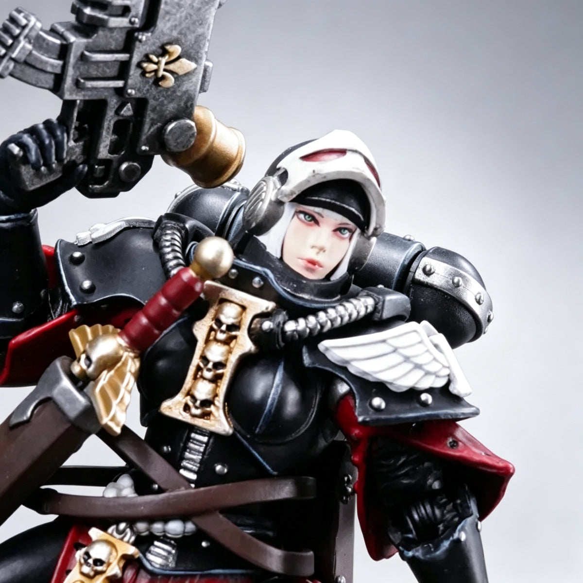 Custom Adepta Sororitas Head Sculpt - Open Helmet Visor