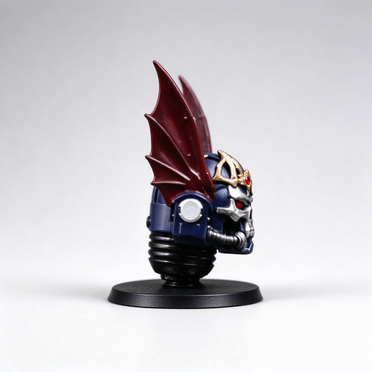 Custom Night Lords Crowned Winged Skull Helmet Sculpt - 1/18 Action Figure Head Upgrade