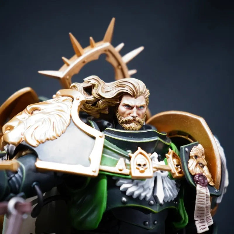 Dark Angels Primarch Lion El’Jonson Long Hair Bare Head Sculpt – Upgrade Part