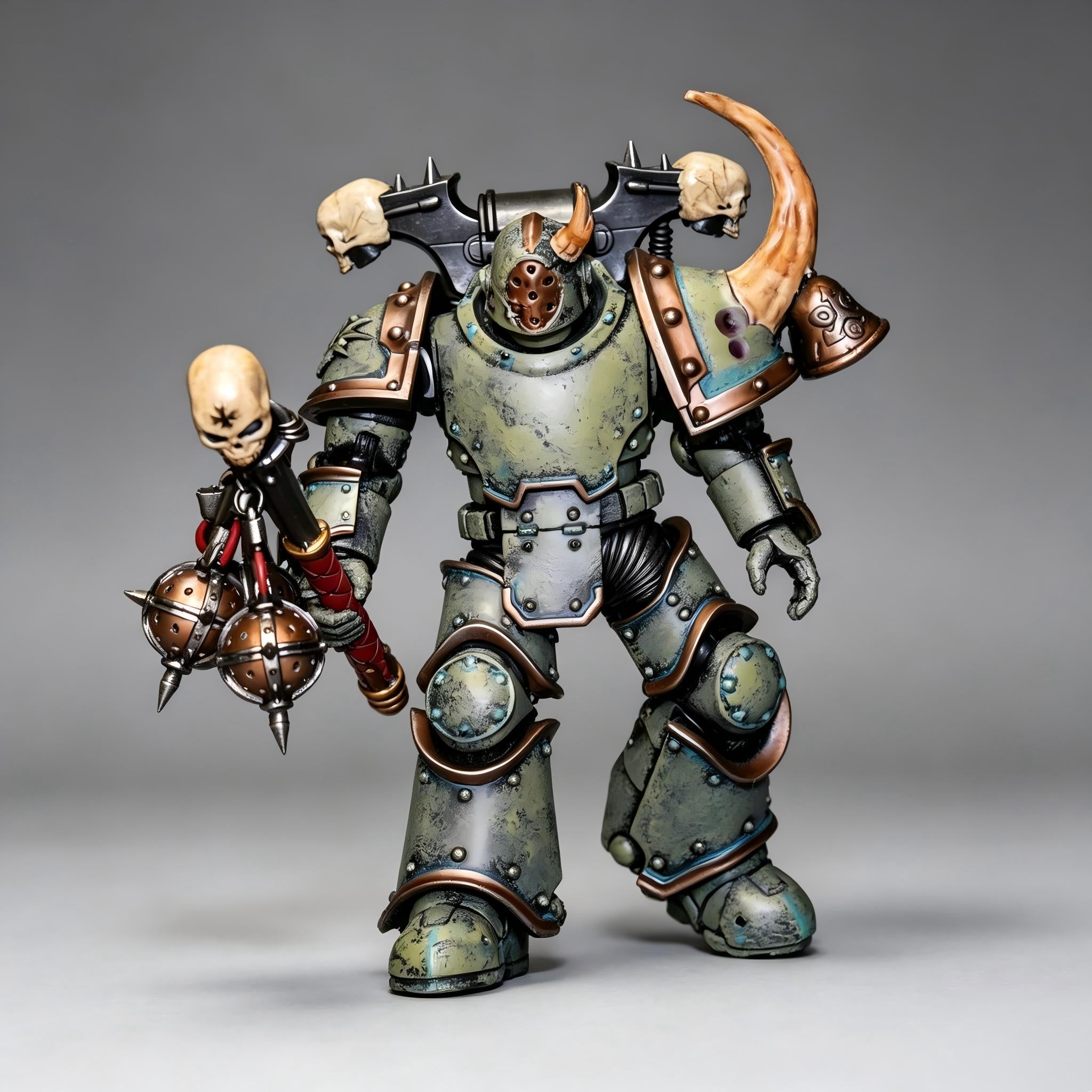 Death Guard Plague Marine - 1/18 Custom (Flail of Corruption & Mark III Armor)