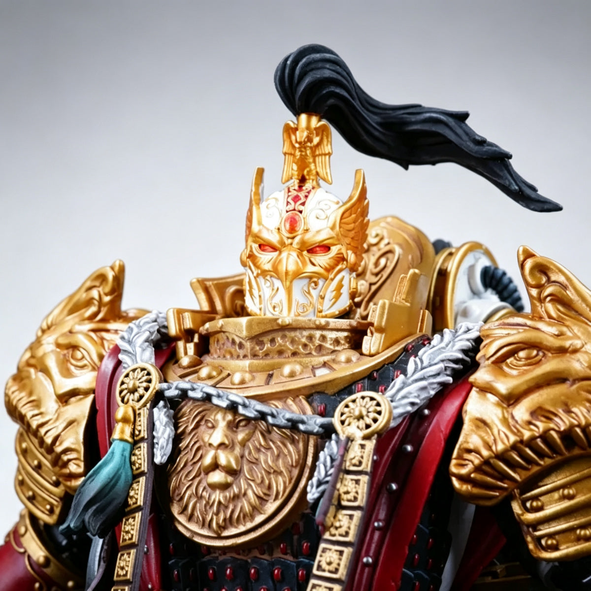 Custom Jaghatai Khan Helmet - White Gold Eagle Mask