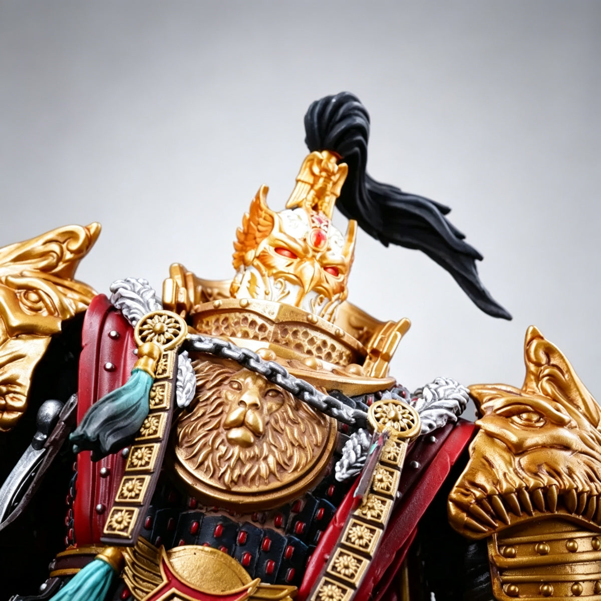 Custom Jaghatai Khan Helmet - White Gold Eagle Mask