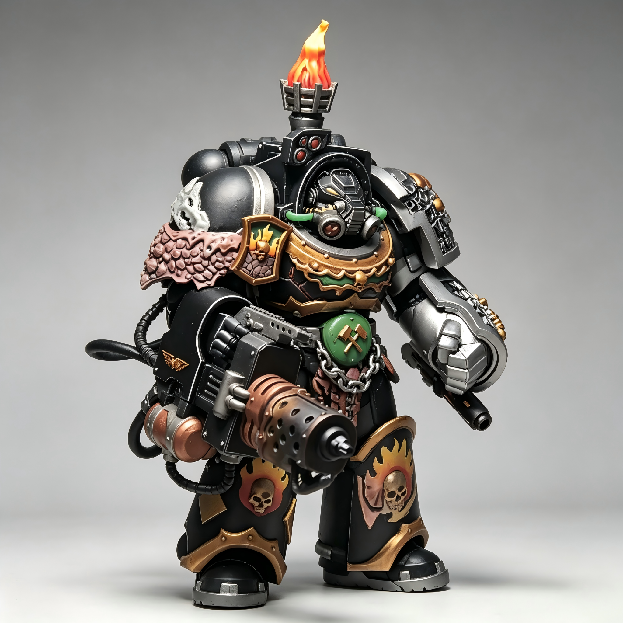 Salamanders Firedrakes Deathwatch Veteran - 1/18 Custom Terminator (Heavy Multi-Melt & Brazier)