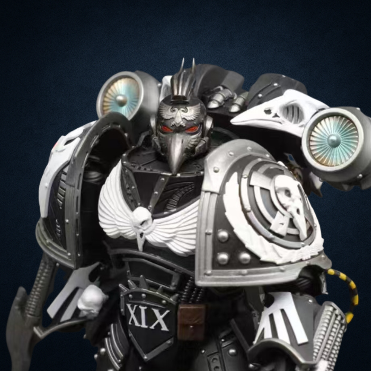 Raven Guard Corvus Corax Primarch Head Sculpt - Upgrade Part (Black Version)