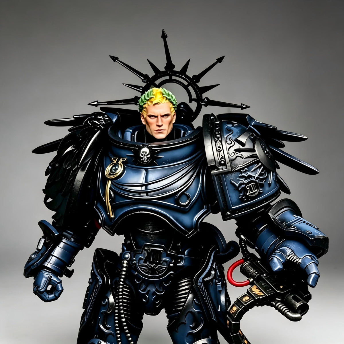 Ultramarines Primarch Roboute Guilliman Apocrypha Edition 1/18 Scale Custom Action Figure (Dual Head Sculpt Edition)