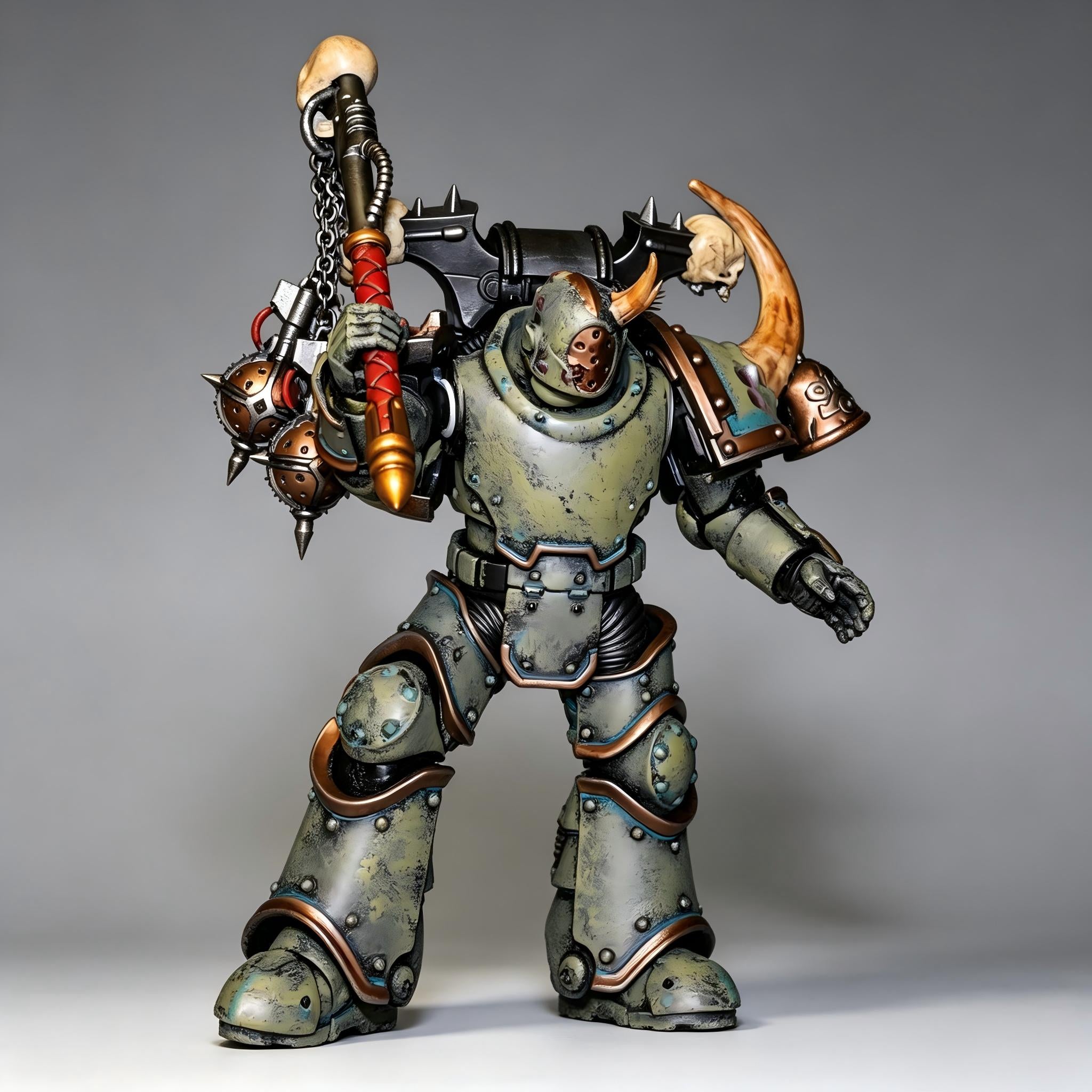 Death Guard Plague Marine - 1/18 Custom (Flail of Corruption & Mark III Armor)