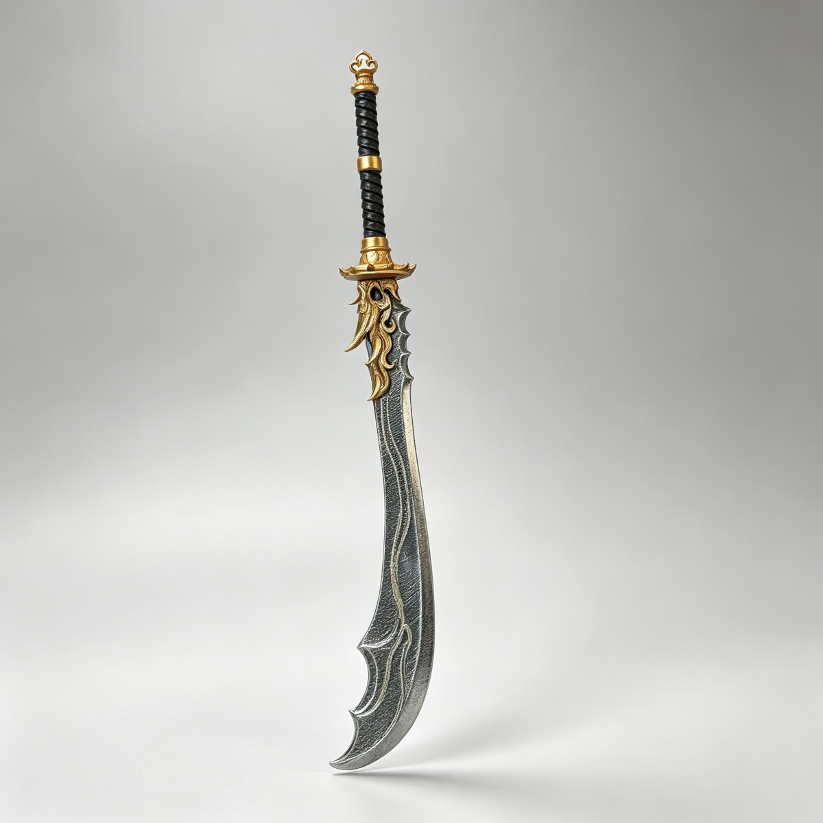 Custom Dragon Guan Dao Curved Power Blade - 1/18 Action Figure Weapon Upgrade