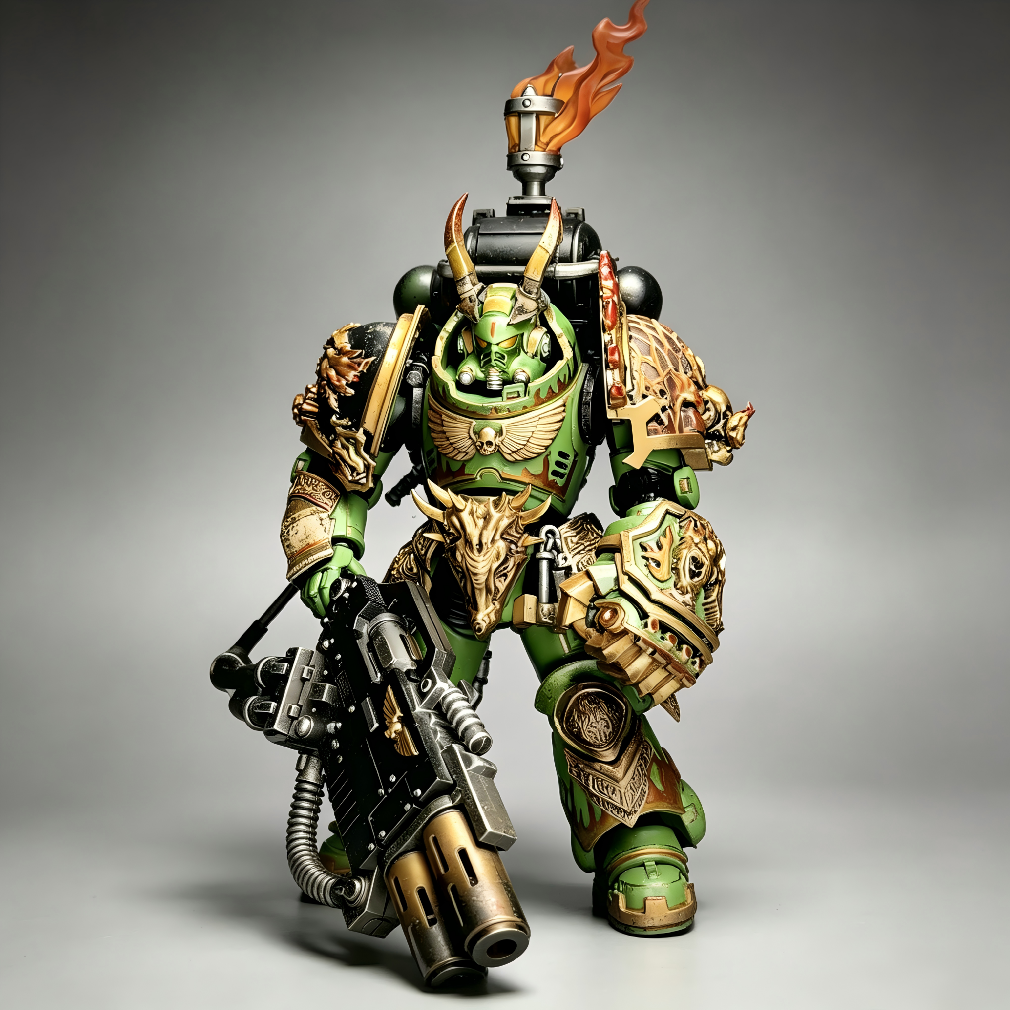 Salamanders Eradicator Heavy Support Veteran - 1/18 Custom (Heavy Multi-Melta & Drake Helm)