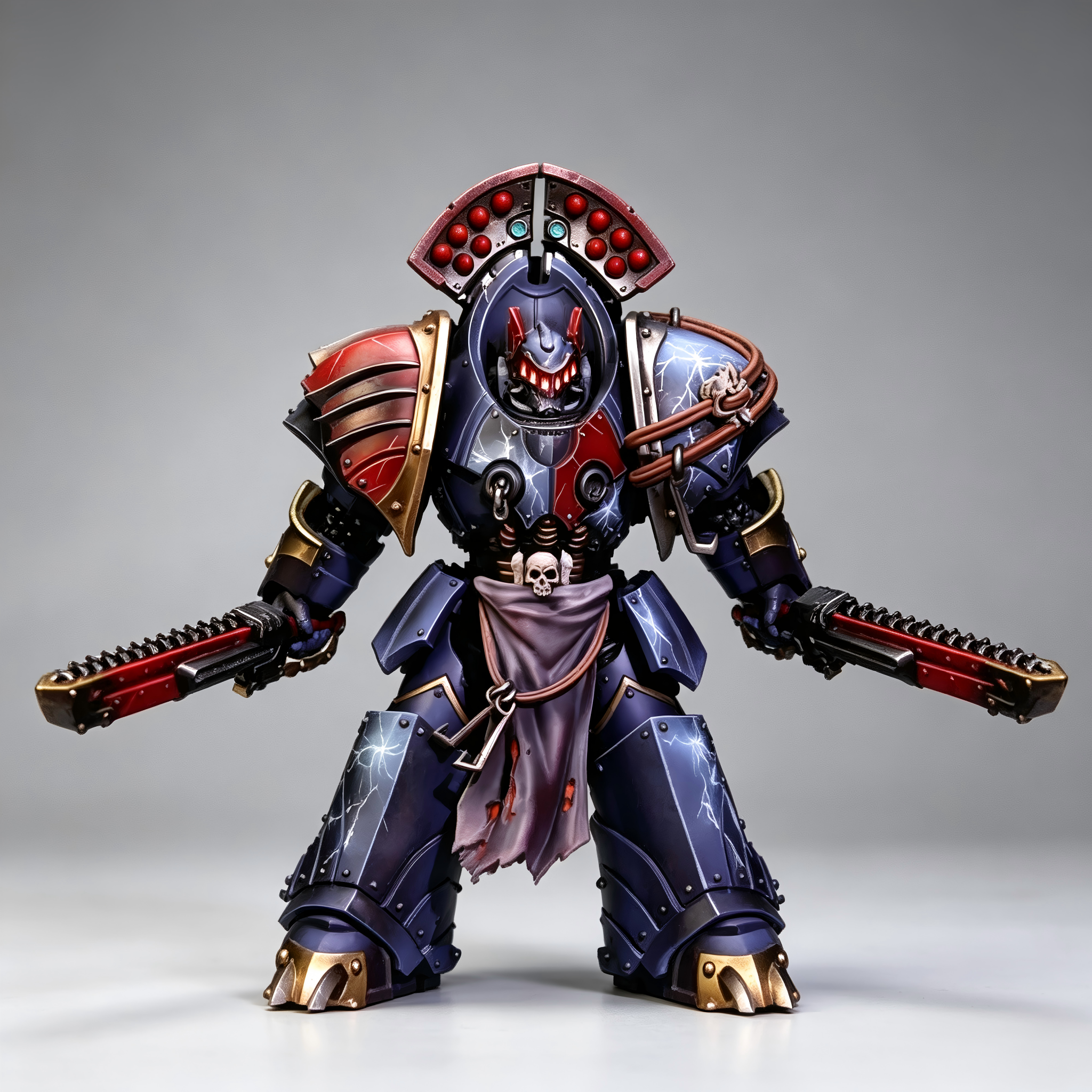 Night Lords Contemptor Dreadnought - 1/18 Custom (Dual Chainfists & Lightning Armor)
