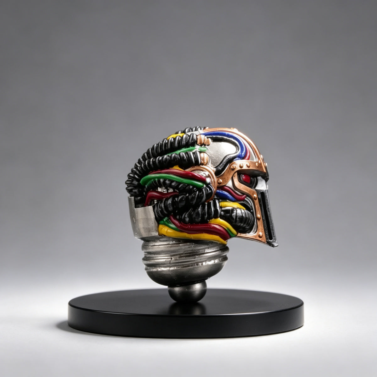 Custom Perturabo Helmet - Hazard Stripes & Grille Visor