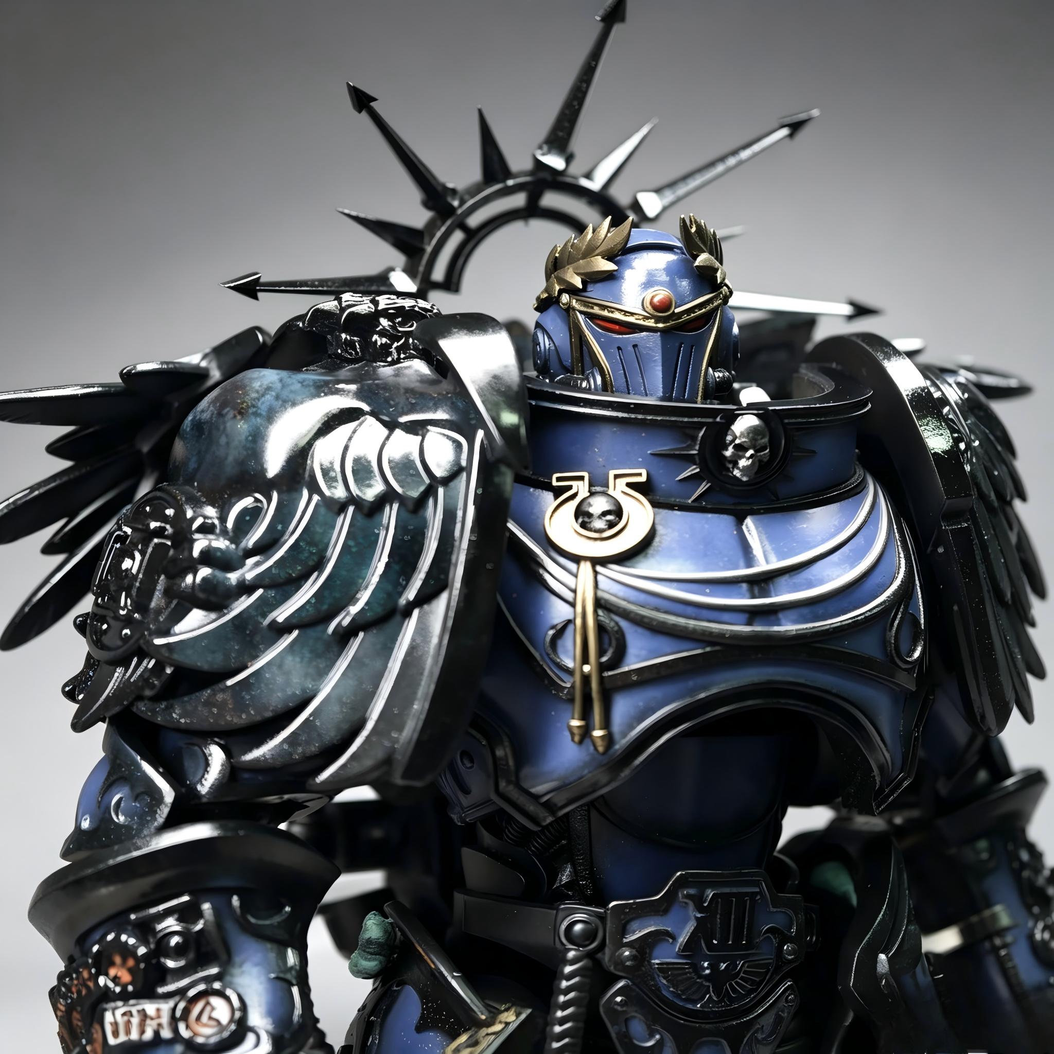 Ultramarines Primarch Roboute Guilliman Apocrypha Edition 1/18 Scale Custom Action Figure (Dual Head Sculpt Edition)
