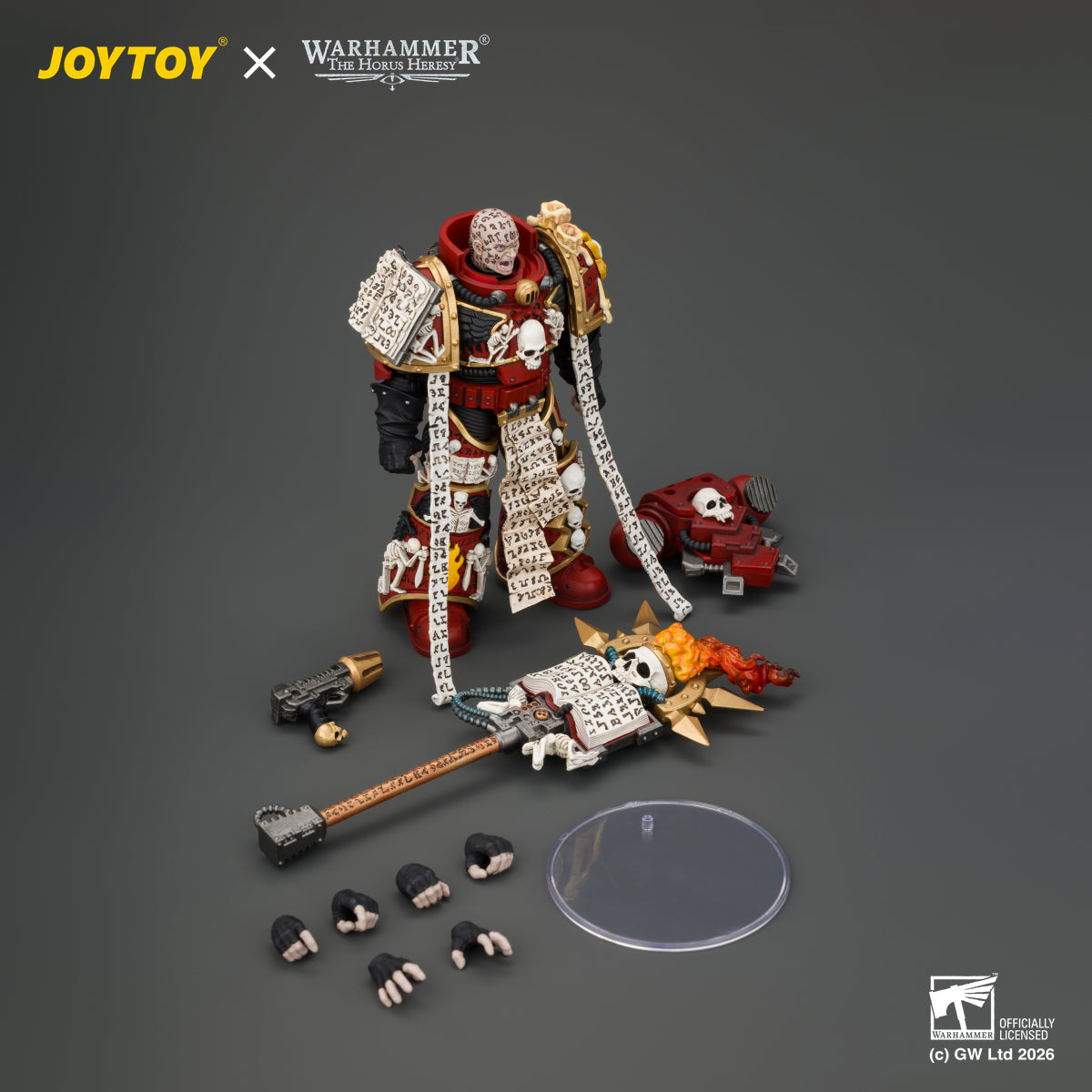 JOYTOY Warhammer The Horus Heresy Action Figure - Word Bearers Erebus, the Dark Apostle with Crux Malifica and Plasma Pistol