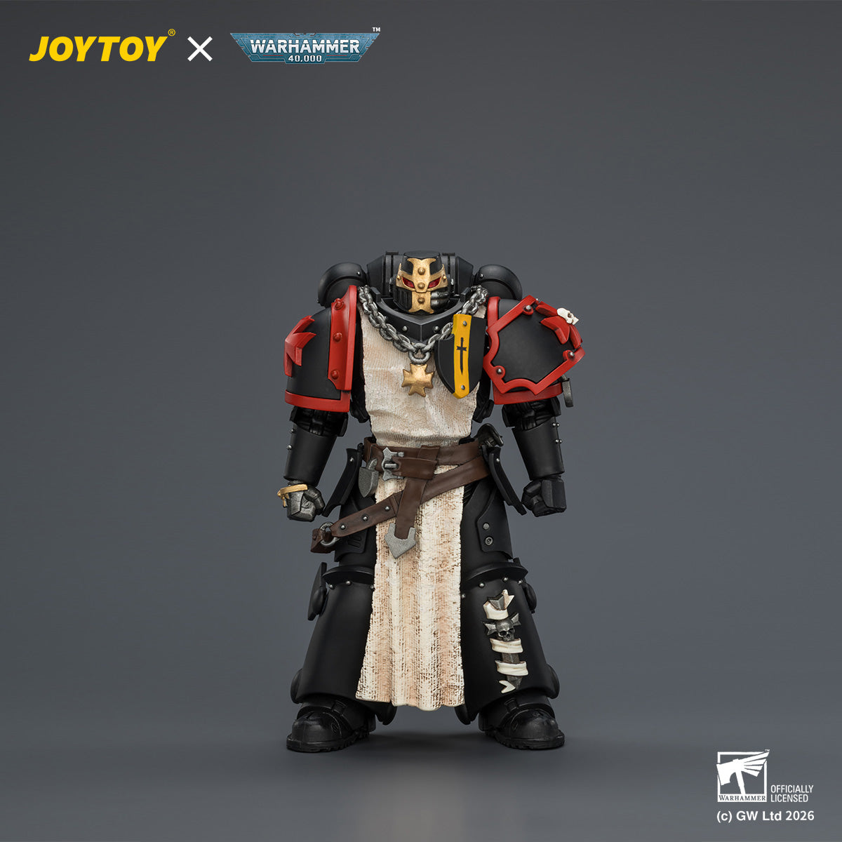 JOYTOY Warhammer 40,000 - Black Templars Crusader Ancient with Power Sword and Bolt Pistol