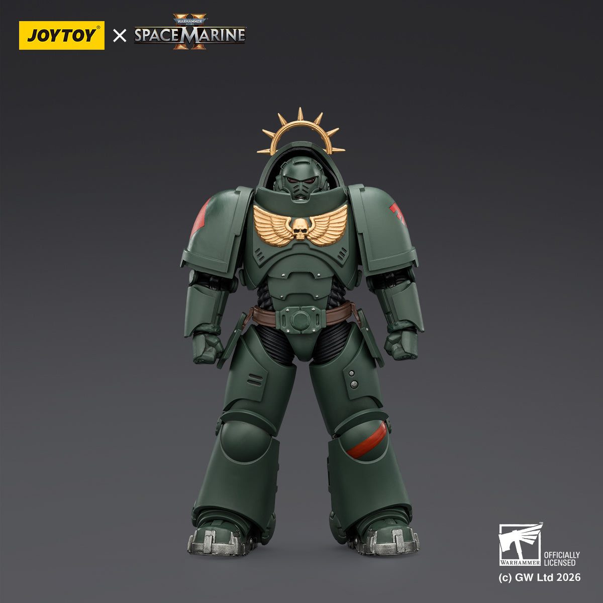 JoyToy Warhammer 40,000: Space Marine 2- Game Edition Dark Angels Heavy Intercessor with Heavy Bolt Rifle and Bolt Pistol