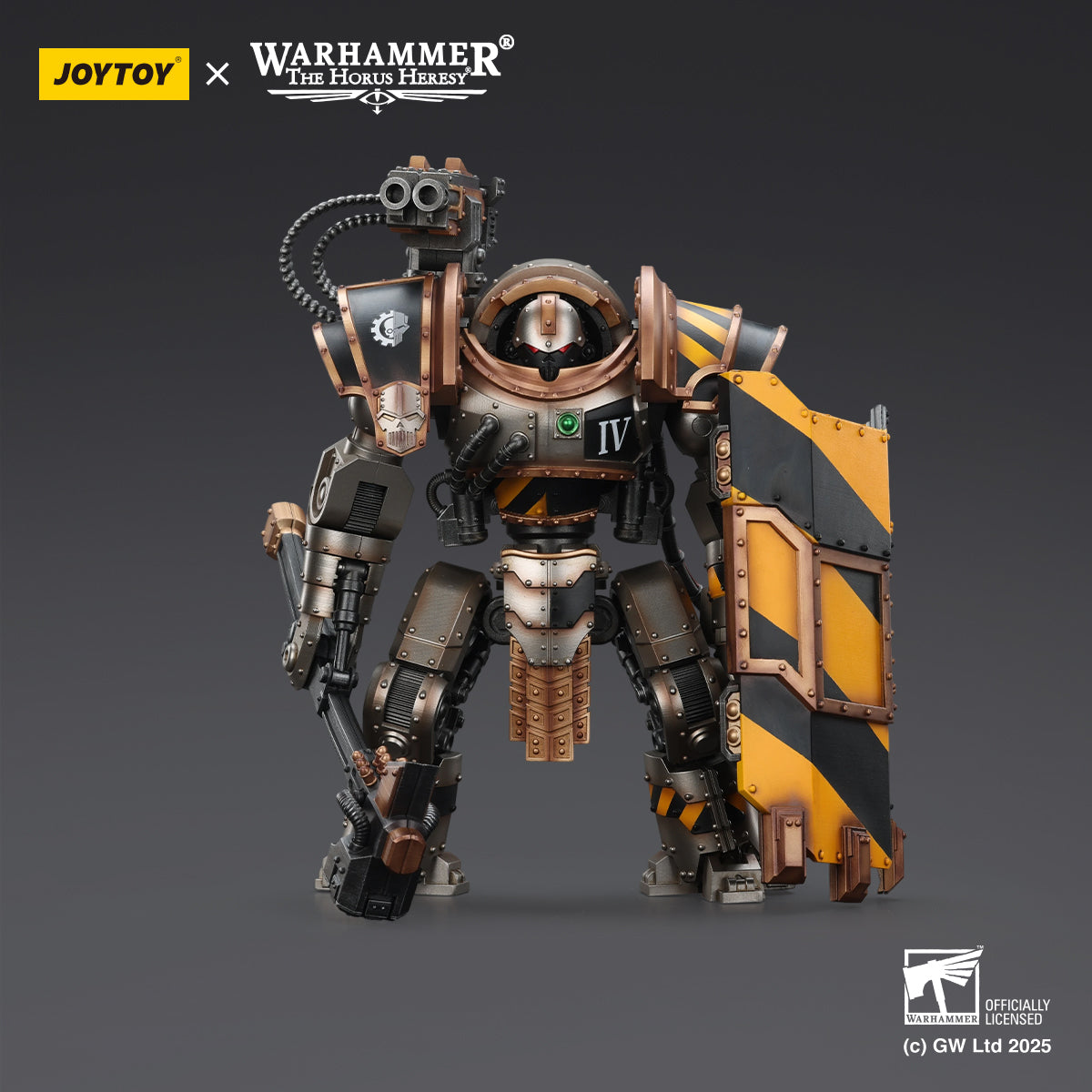 JOYTOY Warhammer The Horus Heresy - Iron Warriors Iron Circle Domitar-Ferrum Class Battle-automata  with Karceri Battle Shield and Graviton Crusher