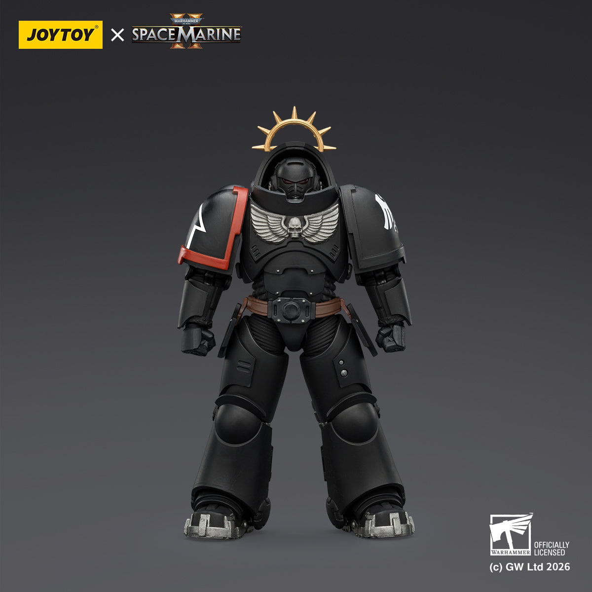 JoyToy Warhammer 40,000: Space Marine 2- Game Edition Raven Guard Heavy Intercessor with Heavy Bolt Rifle and Bolt Pistol