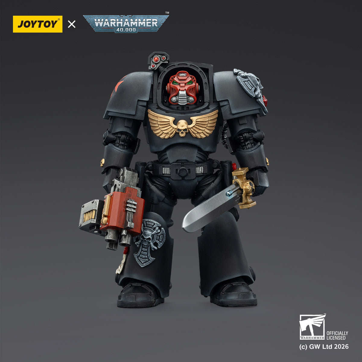 JOYTOY Warhammer 40,000 - Black Templars Terminator Squad (3-Man Unit)