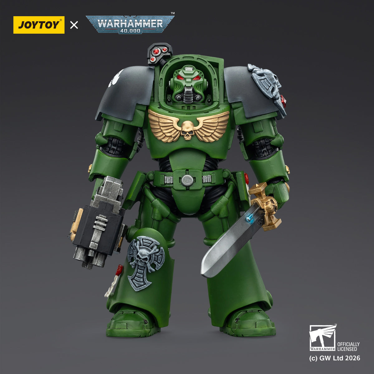 JOYTOY Warhammer 40,000 - Salamanders Terminator Squad (3-Man Unit)