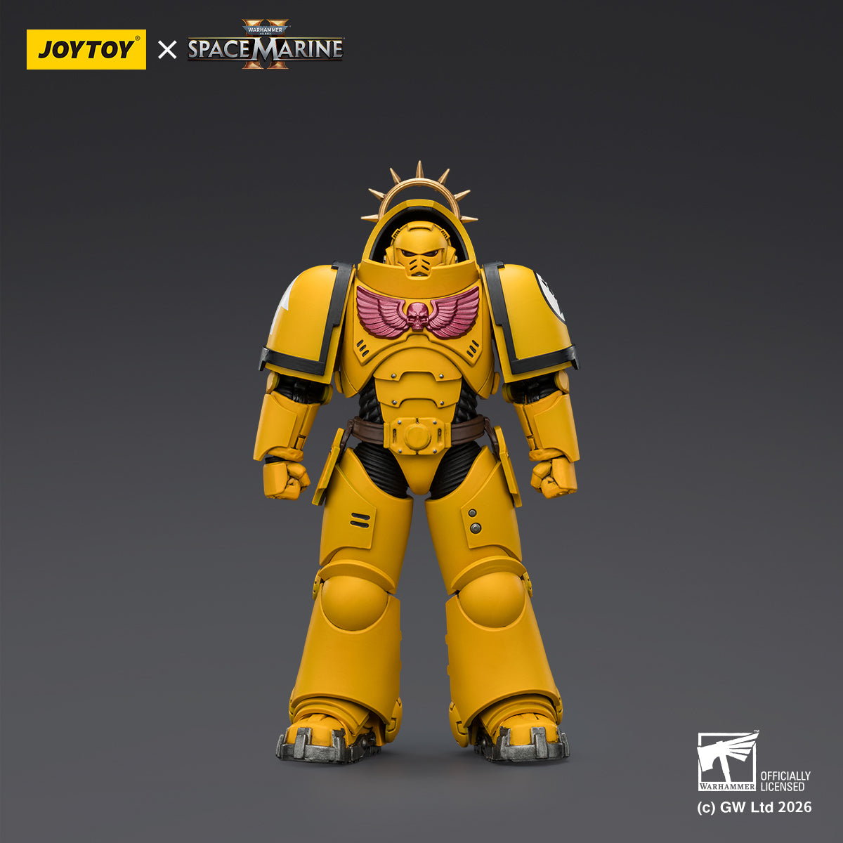 JoyToy Warhammer 40,000: Space Marine 2- Game Edition Imperial Fists Heavy Intercessor with Heavy Bolt Rifle and Bolt Pistol
