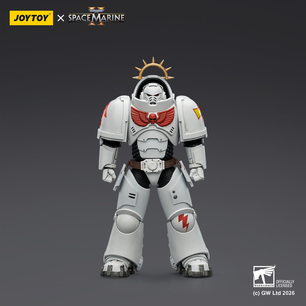 JoyToy Warhammer 40,000: Space Marine 2- Game Edition White Scars Heavy Intercessor with Heavy Bolt Rifle and Bolt Pistol