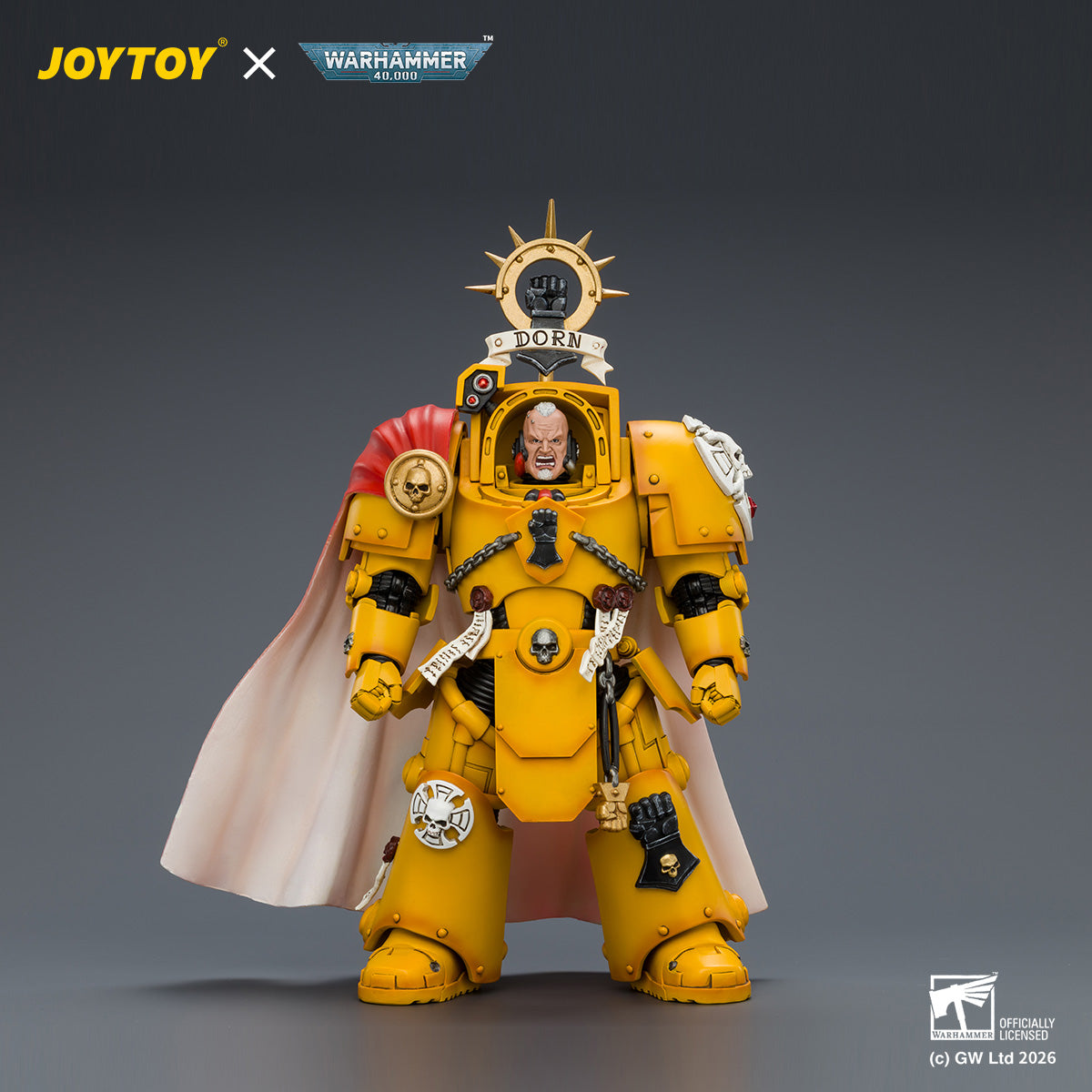 JOYTOY Warhammer 40,000 - Imperial Fists Darnath Lysander with Thunder Hammer and Storm Shield