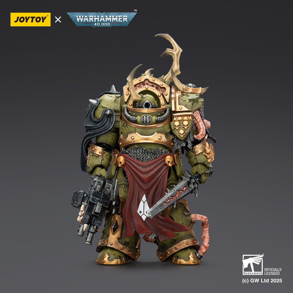 JOYTOY Warhammer 40,000 - Death Guard Blightlord Terminators & Plague Marine Icon Bearer Set