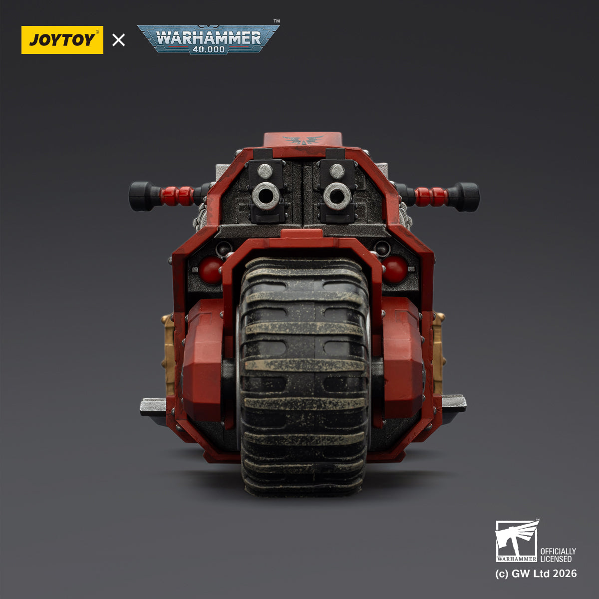 JOYTOY Warhammer 40,000 - Blood Angels Raider-pattern Combat Bike with twin-linked bolt rifles