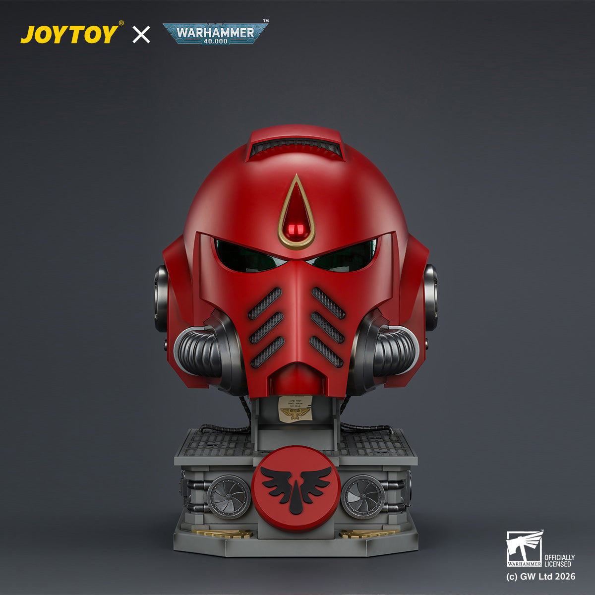 JOYTOY Warhammer 40,000:Blood Angels MkX Helmet & Display Stand
