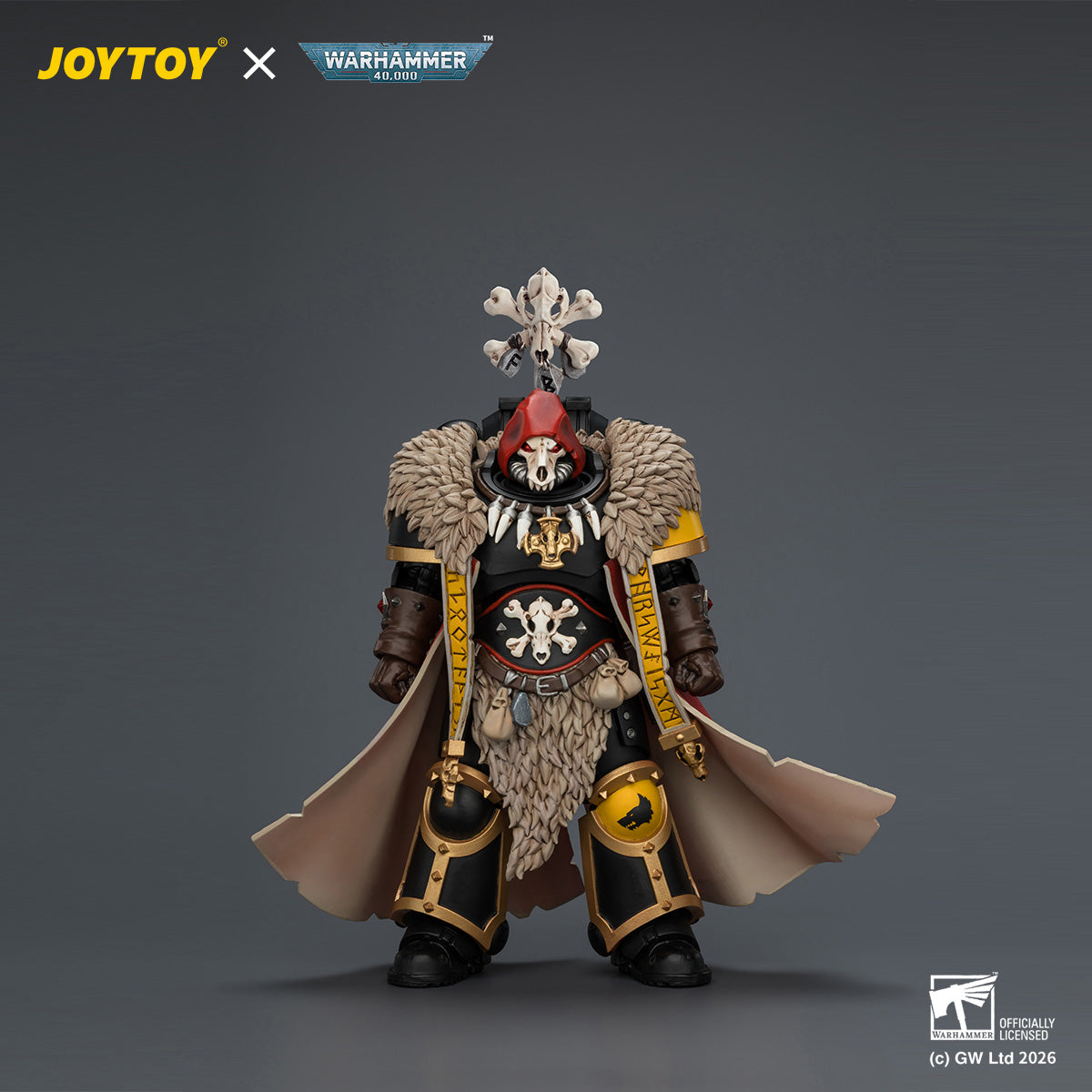 JOYTOY Warhammer 40,000 - Space Wolves Wolf Priest with Absolvor Bolt Pistol and Crozius