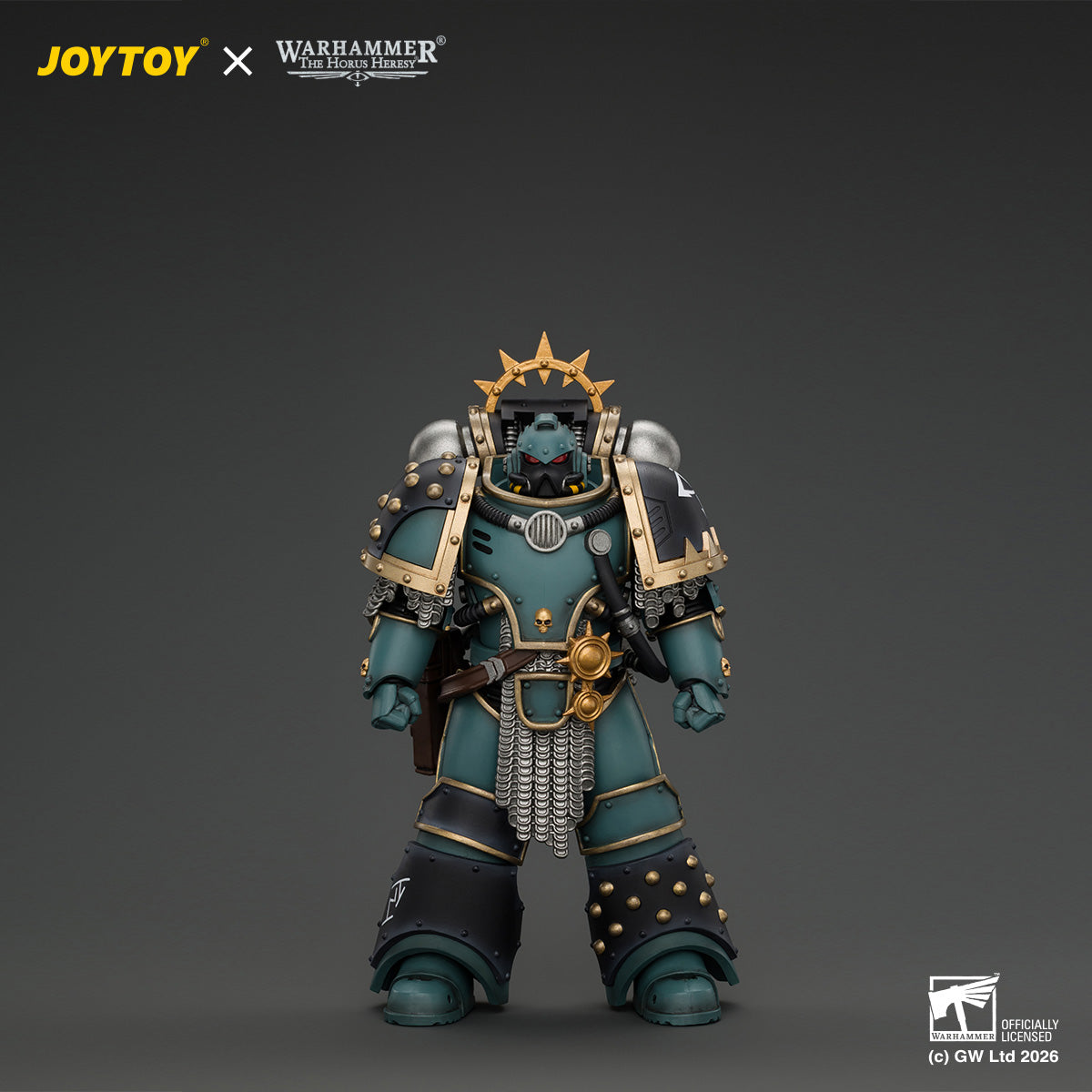 JOYTOY Warhammer The Horus Heresy - Sons of Horus Herald Consul with Icon of Allegiance, Bolt Pistol and Power Weapon
