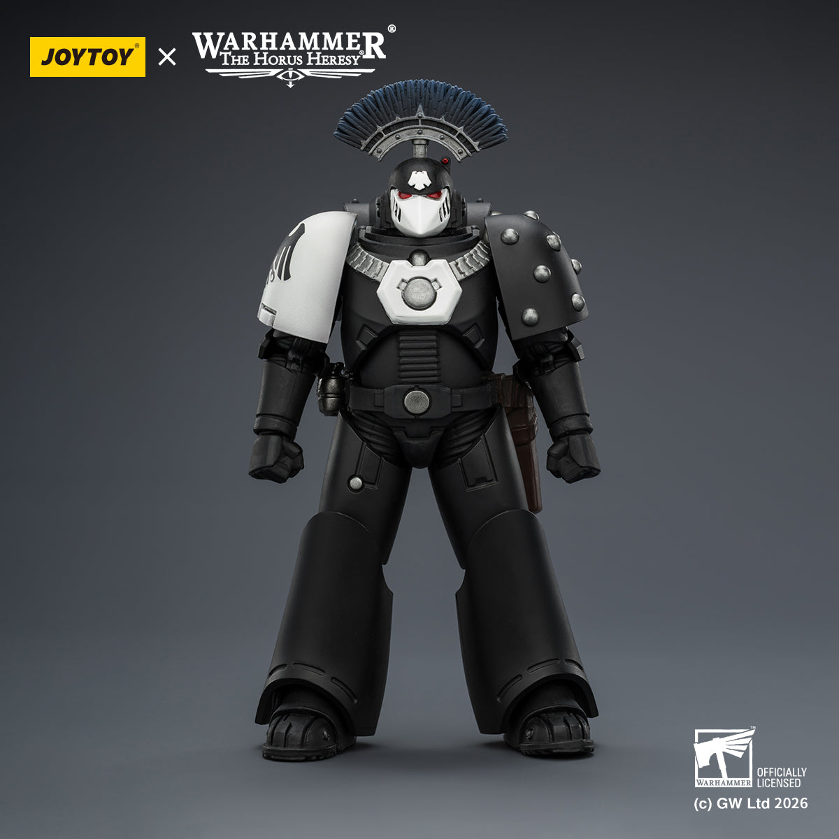 JOYTOY Warhammer The Horus Heresy - Raven Guard MkVI Tactical Sergeant with Power Sword, Bolter and Plasma Pistol