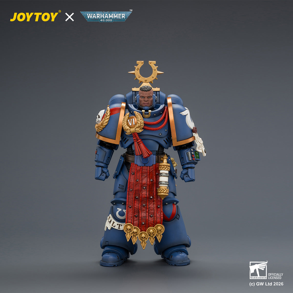 JOYTOY Warhammer 40,000 - Ultramarines Ferren Areios with Thunder Hammer and Bolt Pistol