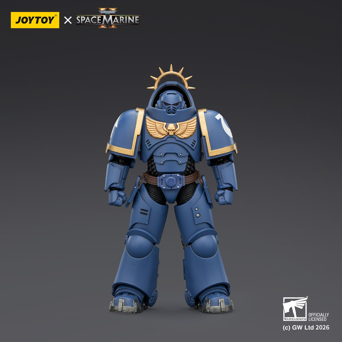 JoyToy Warhammer 40,000: Space Marine 2- Game Edition Ultramarines Heavy Intercessor with Heavy Bolt Rifle and Bolt Pistol