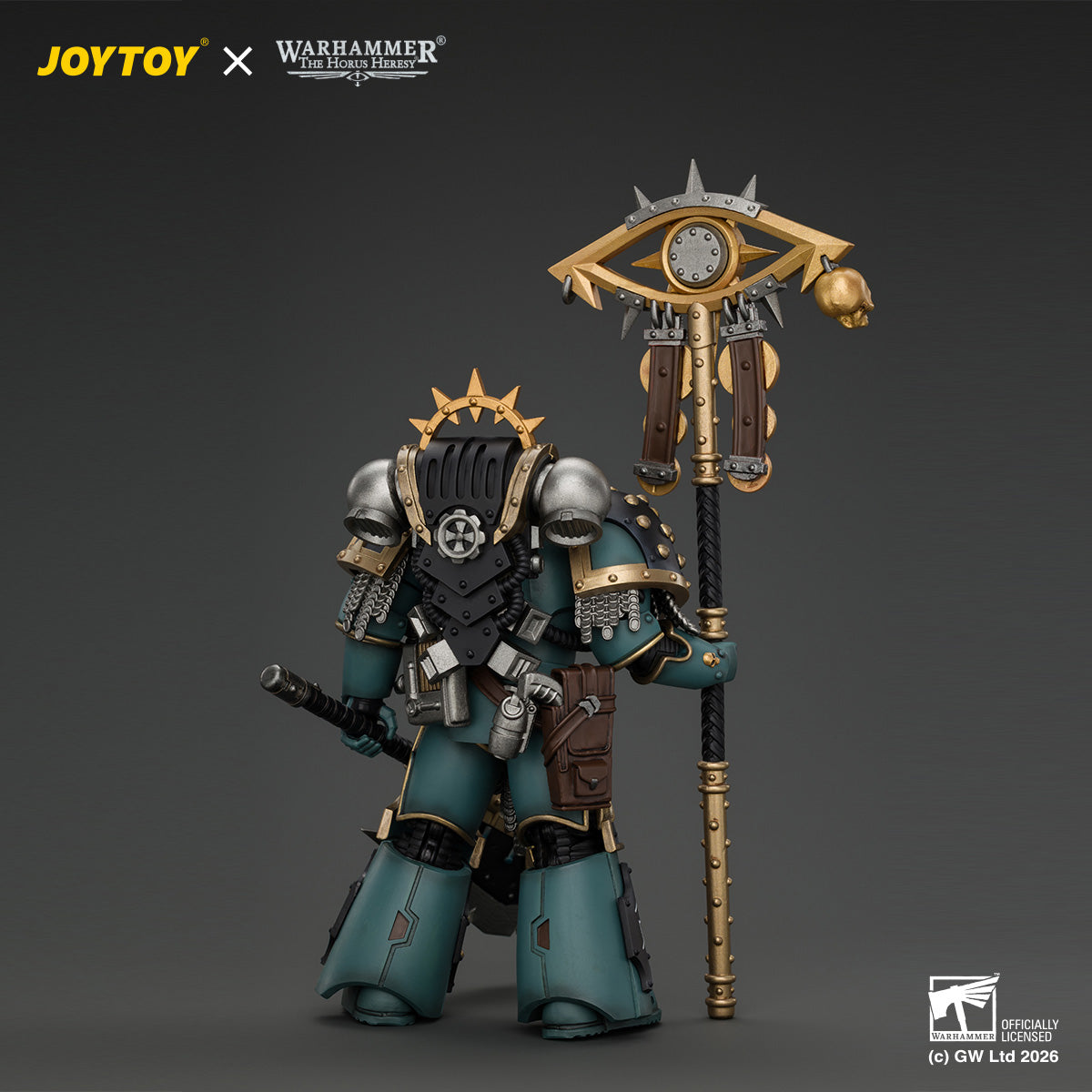 JOYTOY Warhammer The Horus Heresy - Sons of Horus Herald Consul with Icon of Allegiance, Bolt Pistol and Power Weapon