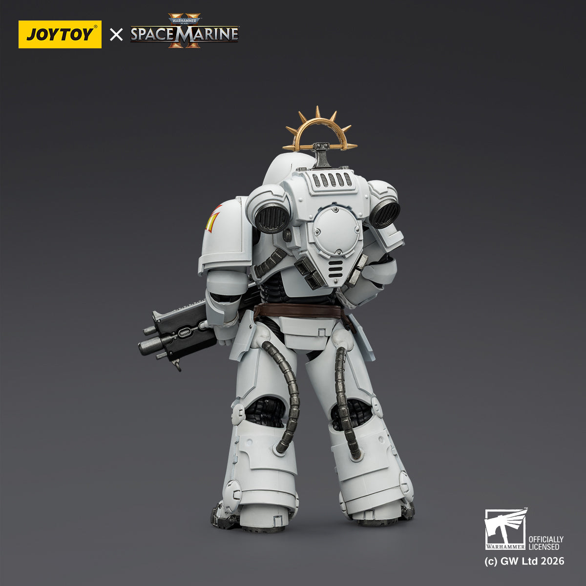 JoyToy Warhammer 40,000: Space Marine 2- Game Edition White Scars Heavy Intercessor with Heavy Bolt Rifle and Bolt Pistol