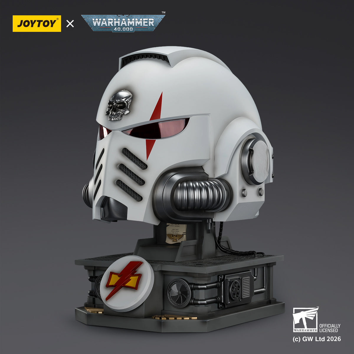 JOYTOY Warhammer 40,000 - White Scars MkX Helmet & Display Stand