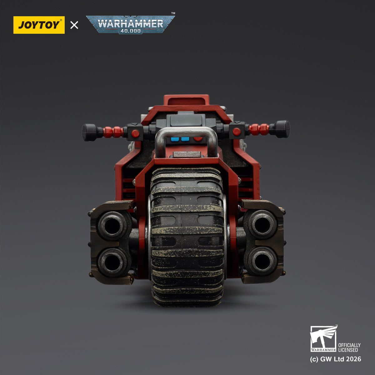 JOYTOY Warhammer 40,000 - Blood Angels Raider-pattern Combat Bike with twin-linked bolt rifles