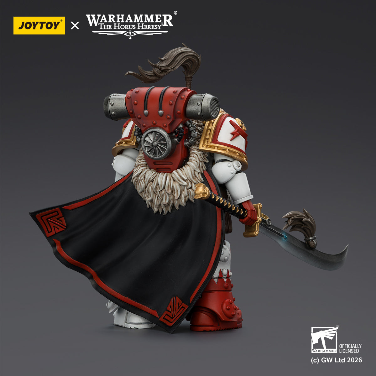 JOYTOY Warhammer The Horus Heresy - White Scars Hibou Khan, Seeker of Atonement, with powersword’‘The Breath of theStorm’