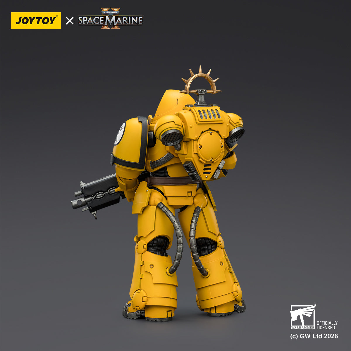 JoyToy Warhammer 40,000: Space Marine 2- Game Edition Imperial Fists Heavy Intercessor with Heavy Bolt Rifle and Bolt Pistol