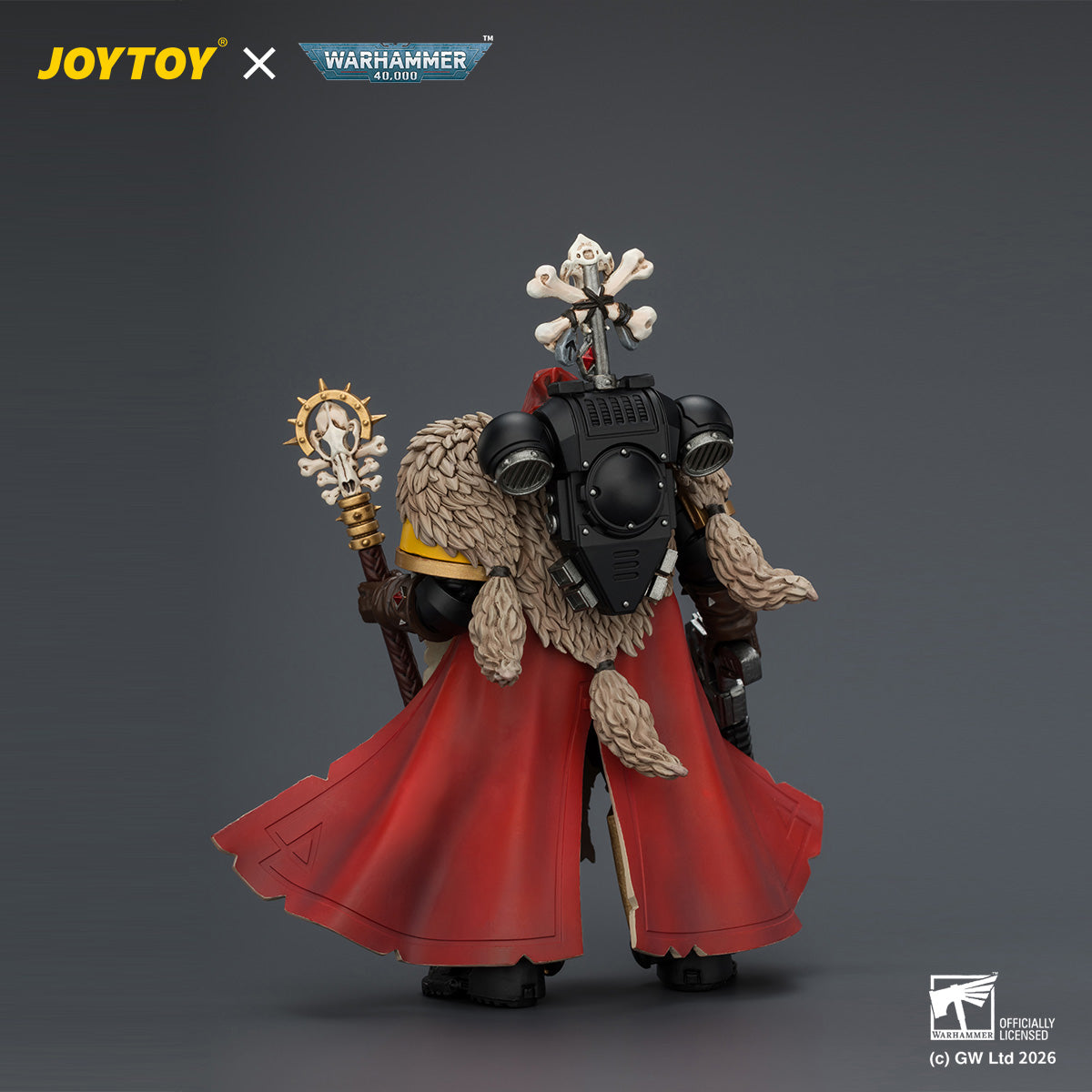 JOYTOY Warhammer 40,000 - Space Wolves Wolf Priest with Absolvor Bolt Pistol and Crozius