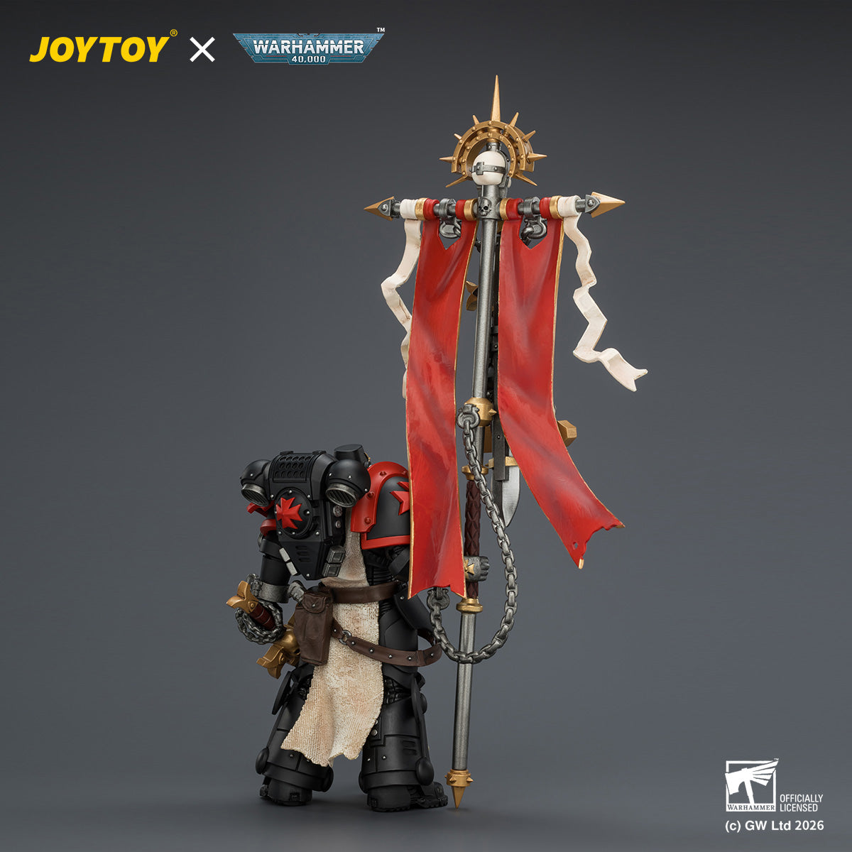 JOYTOY Warhammer 40,000 - Black Templars Crusader Ancient with Power Sword and Bolt Pistol