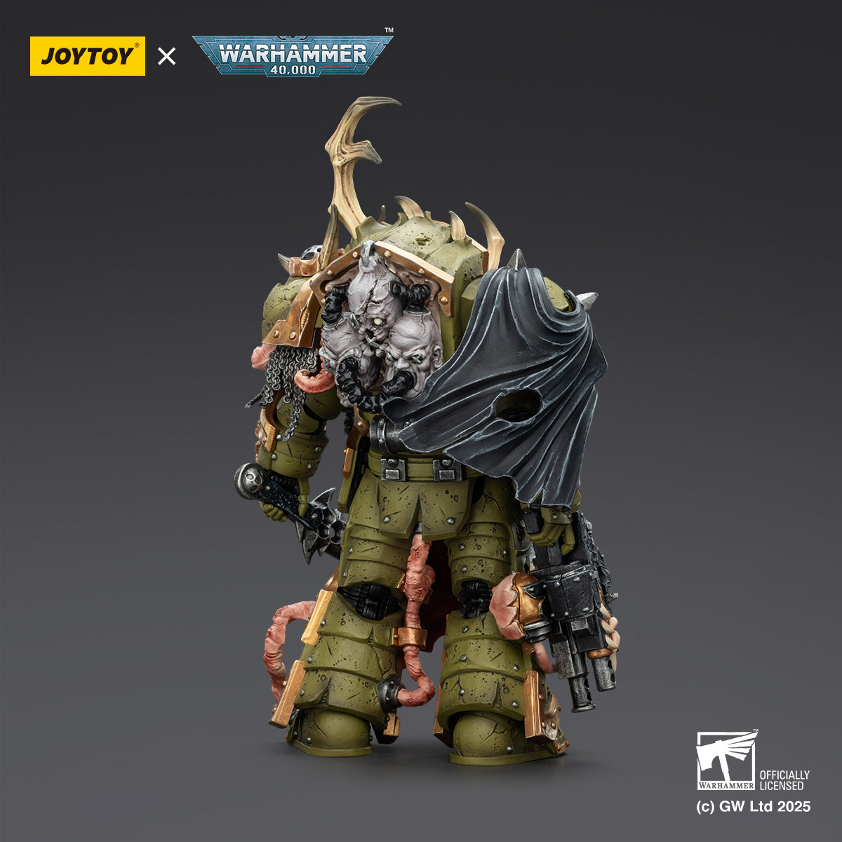 JOYTOY Warhammer 40,000 - Death Guard Blightlord Terminators & Plague Marine Icon Bearer Set