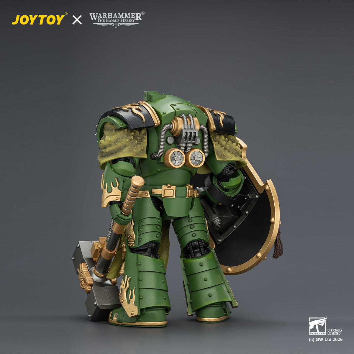 JOYTOY Warhammer The Horus Heresy -Salamanders Firedrake Terminator 2 with Thunder Hammer and Dragonscale Storm Shield