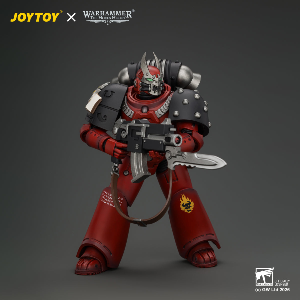 JOYTOY Warhammer The Horus Heresy Action Figure - Word Bearers MkVI Tactical Sergeant with Power Sword and Plasma Pistol