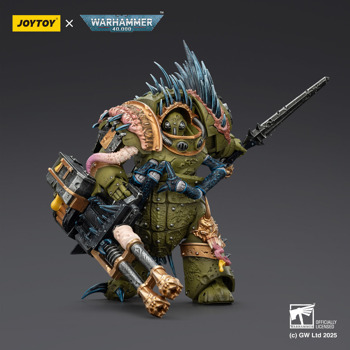 JOYTOY Warhammer 40,000 - Death Guard Blightlord Terminators & Plague Marine Icon Bearer Set